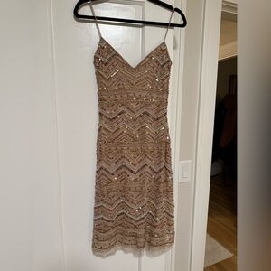 Badgley Mischka Sequin & Beaded Dress (Damaged)